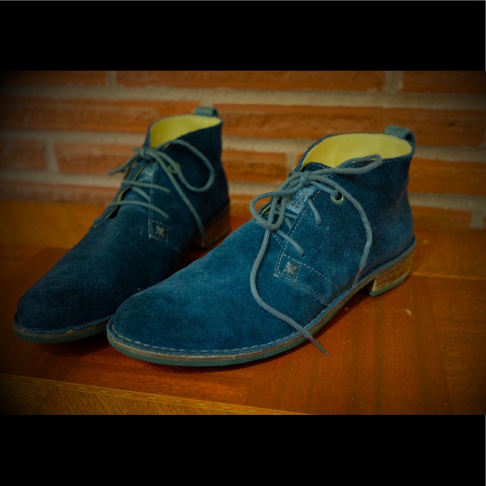 Bussola Blue Suede Ankle Boot